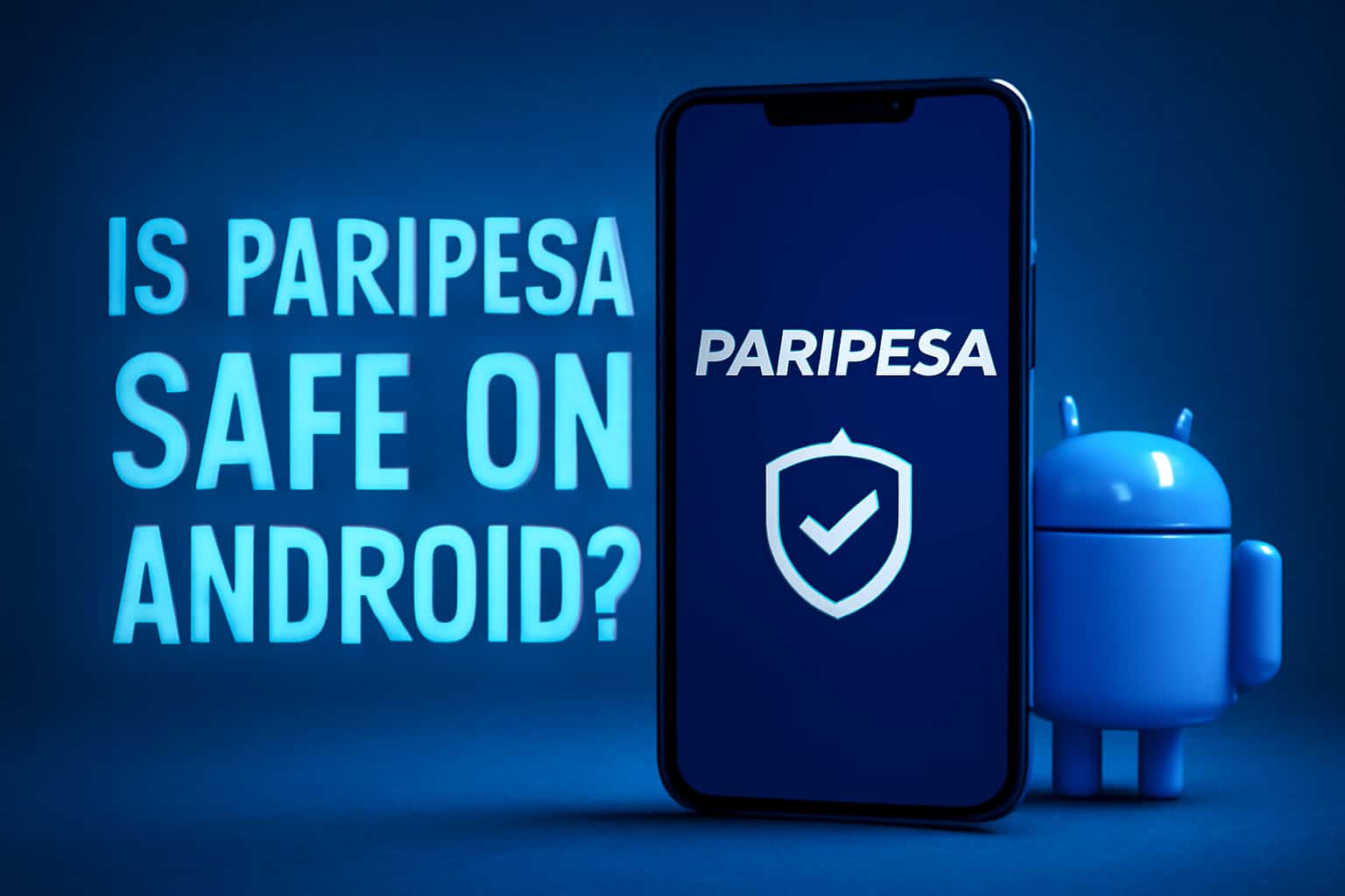 Illustration representing user safety and security features of Paripesa on Android.