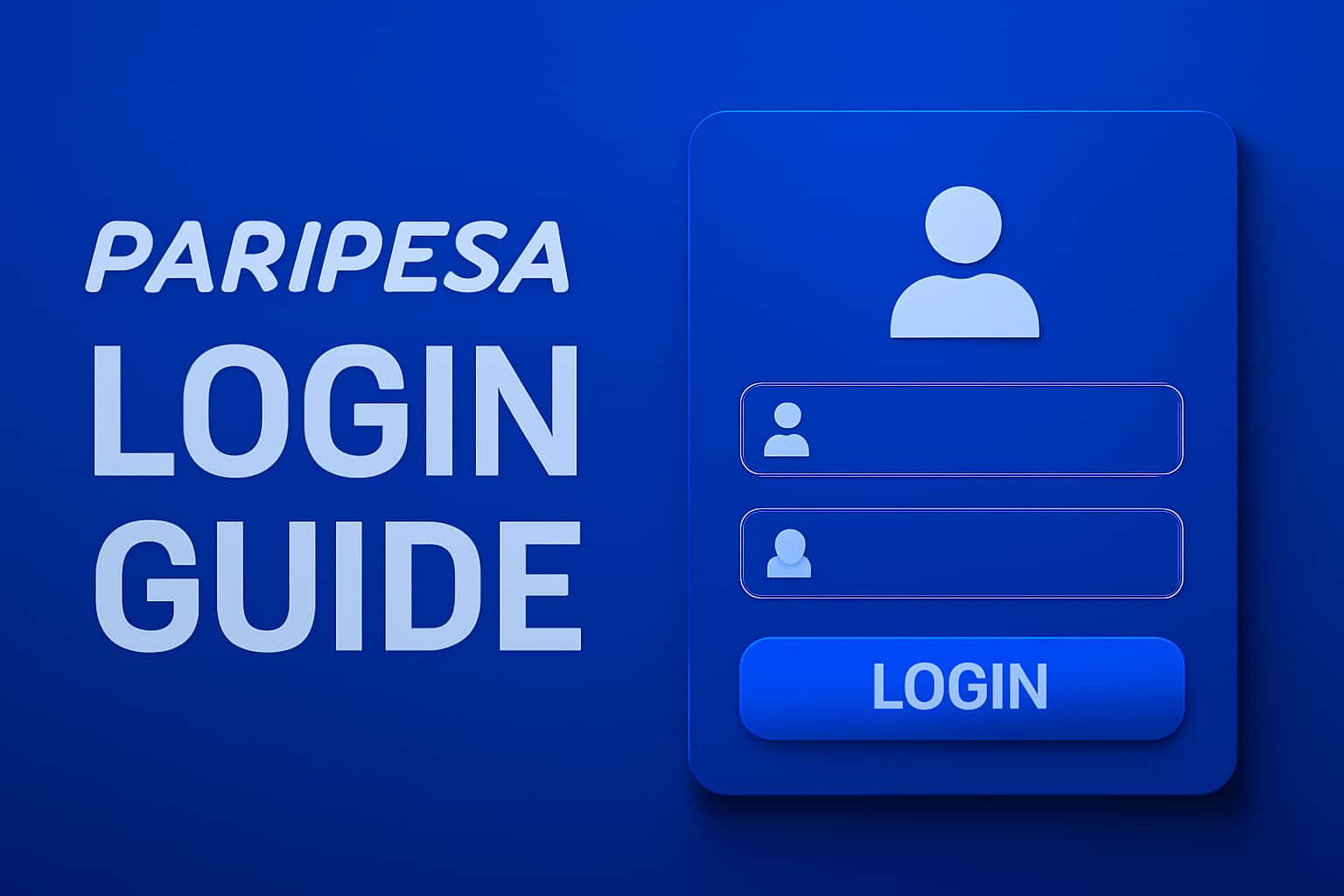 Informational visual depicting the Paripesa login process.