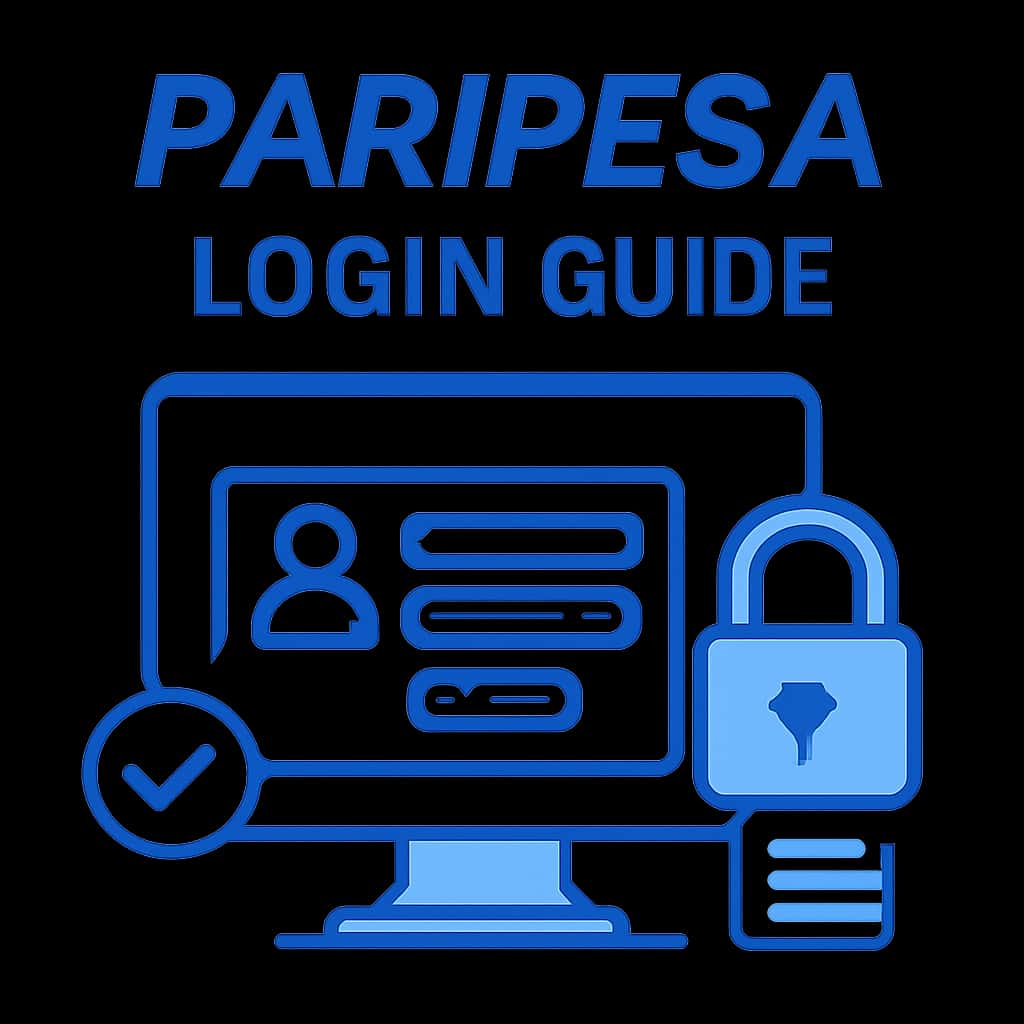 Illustration detailing the steps for logging into Paripesa.