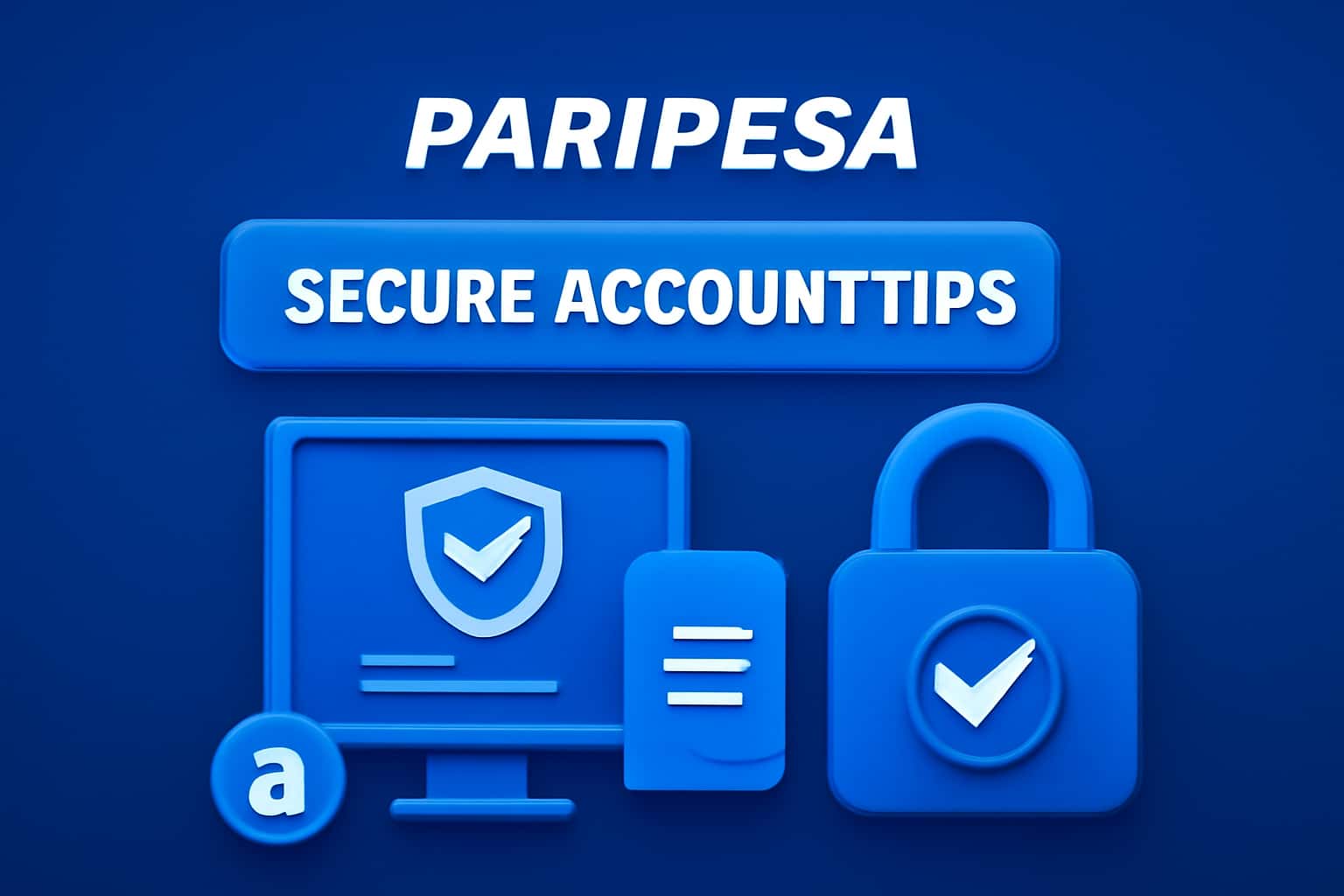 An informative illustration representing the secure practices for Paripesa accounts.