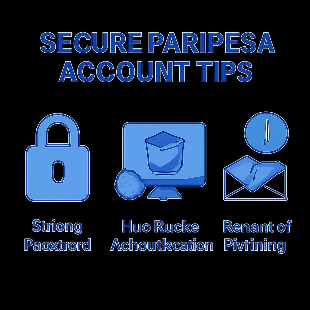 An educational diagram outlining security measures for Paripesa accounts.