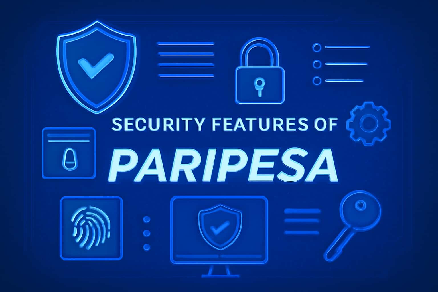 A high-tech representation of security features showcasing the Paripesa platform.
